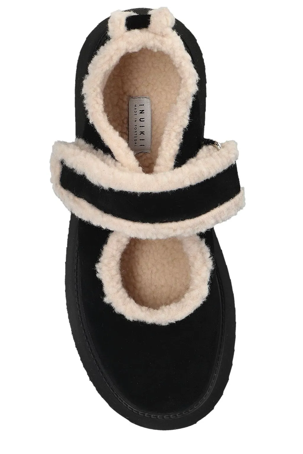 Shearling Strap Flat Shoes