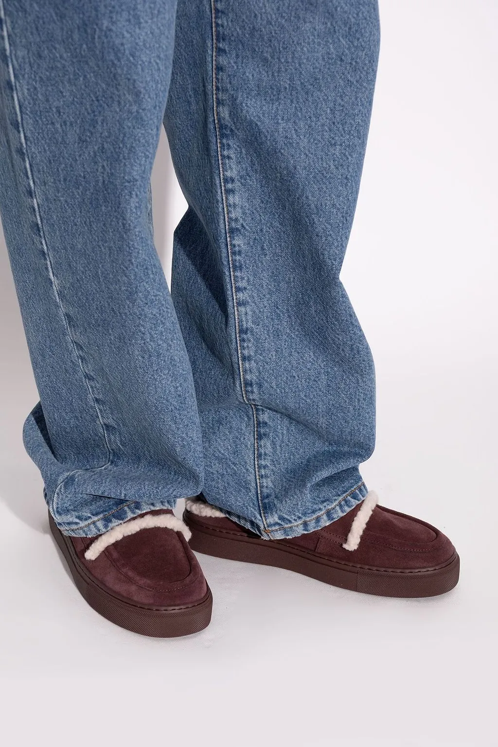Inuikii Shearling Strap Flat Mules