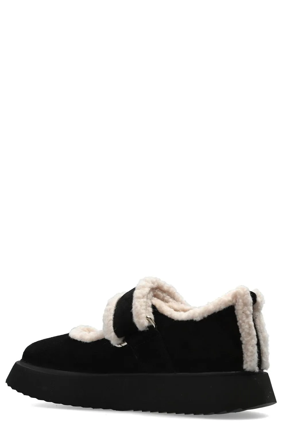 Shearling Strap Flat Shoes