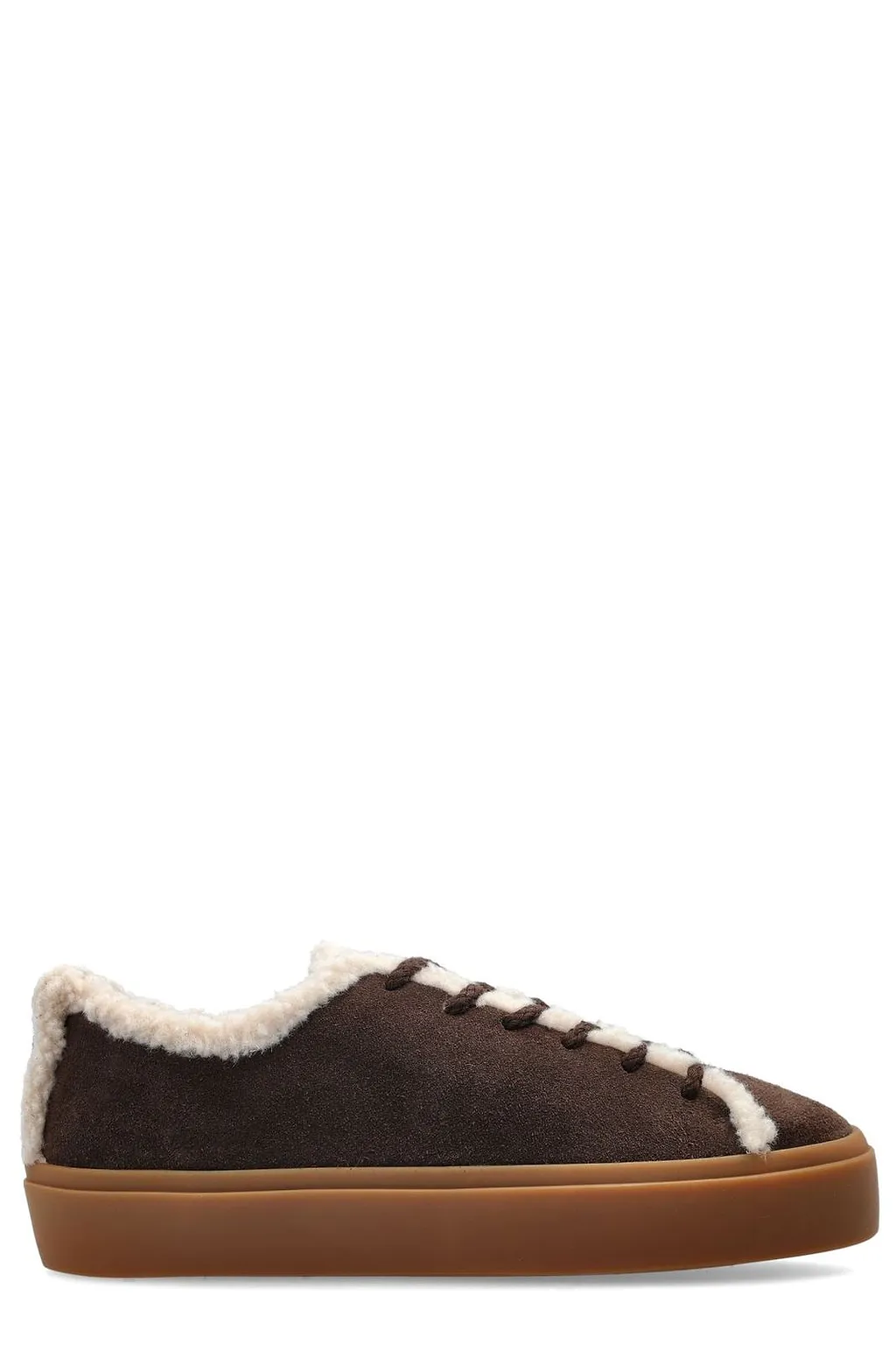 Inuikii Shearling Trim Low-Top Sneakers