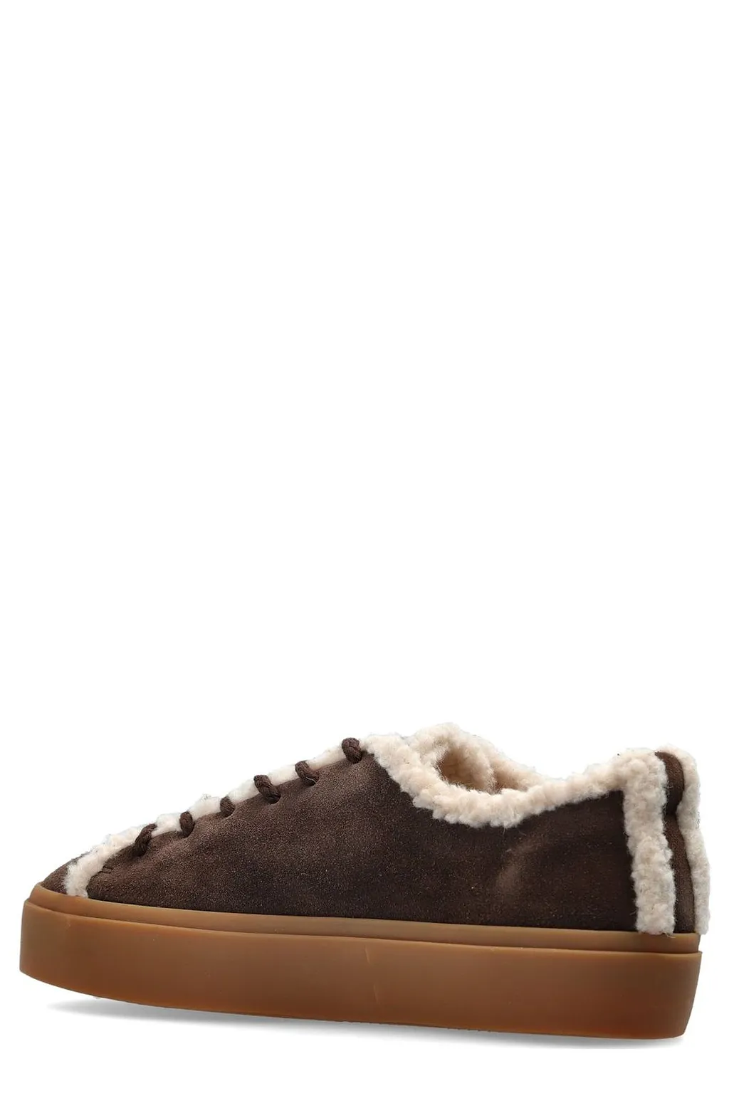 Inuikii Shearling Trim Low-Top Sneakers