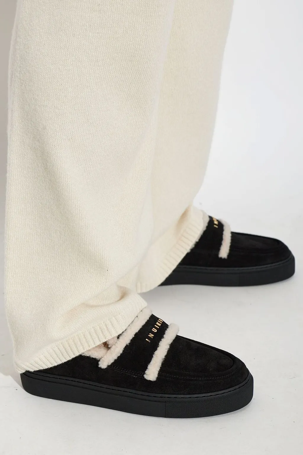 Inuikii Shearling Trim Flat Shoes