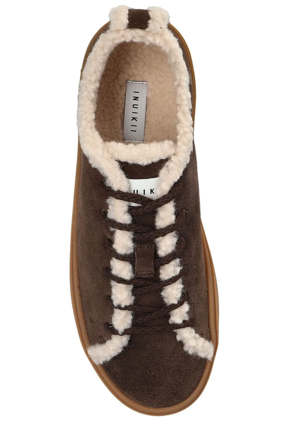Inuikii Shearling Trim Low-Top Sneakers
