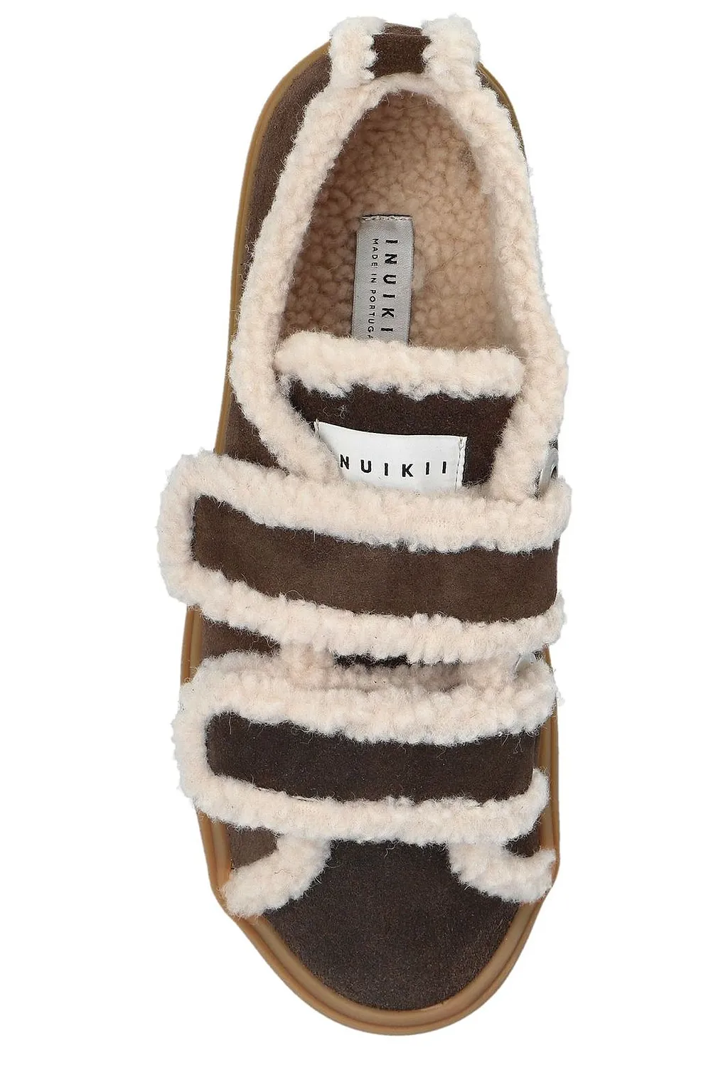 Shearling-Trimmed Low-Top Sneakers