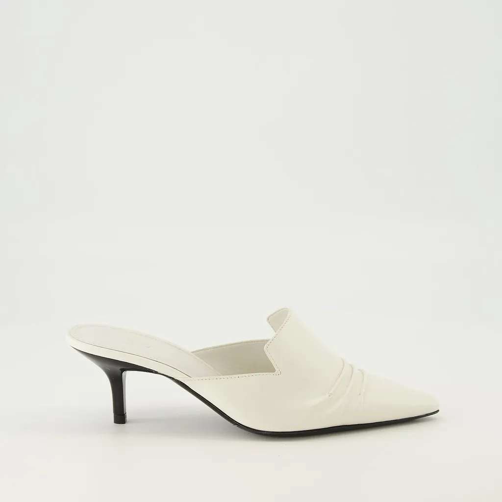 Iro Plissee Pleated Pointed-Toe Mules