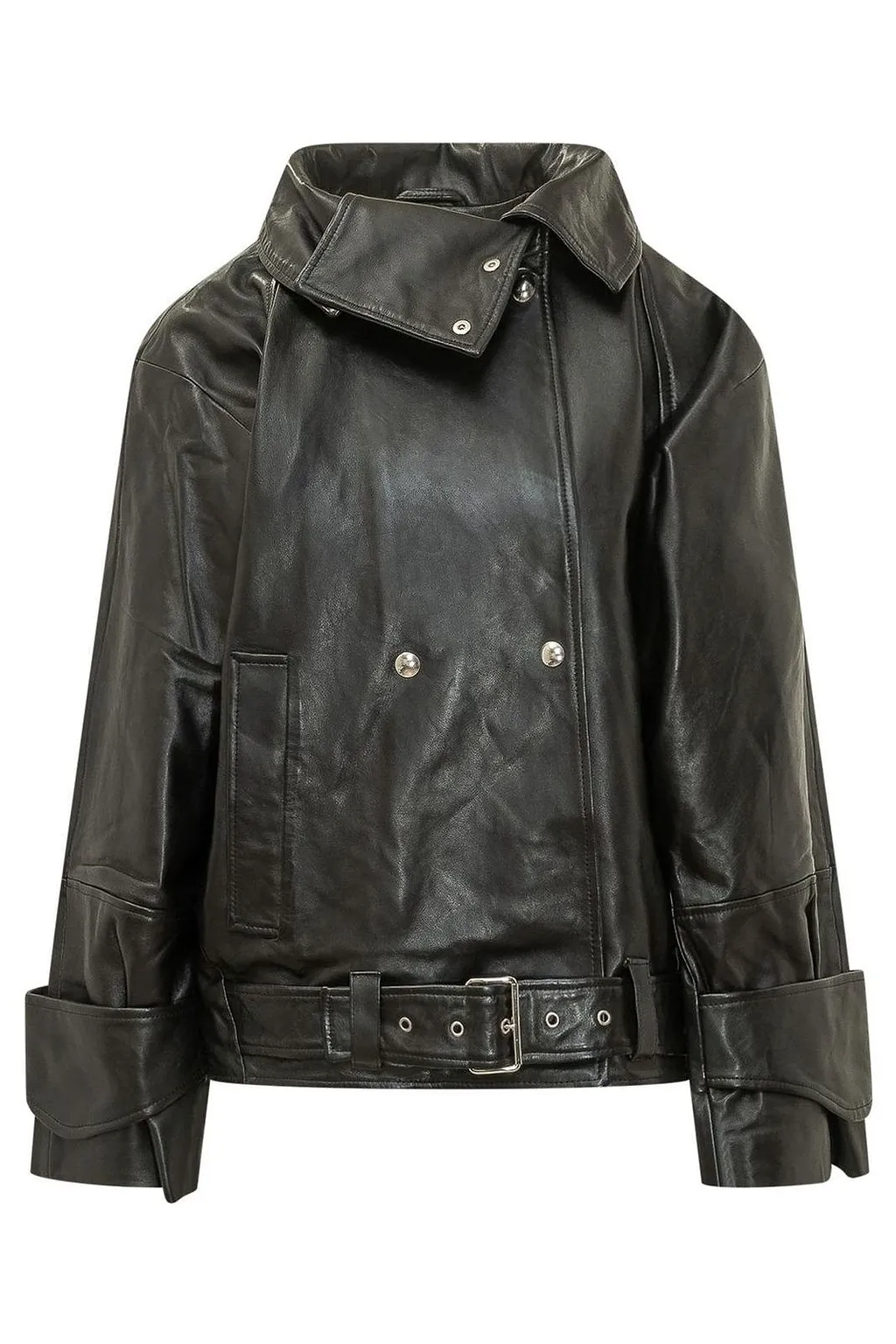 Iro Rubis Short Leather Trench Coat