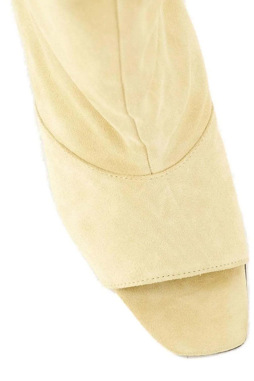 Slouchy Peep-Toe Stiletto Boots