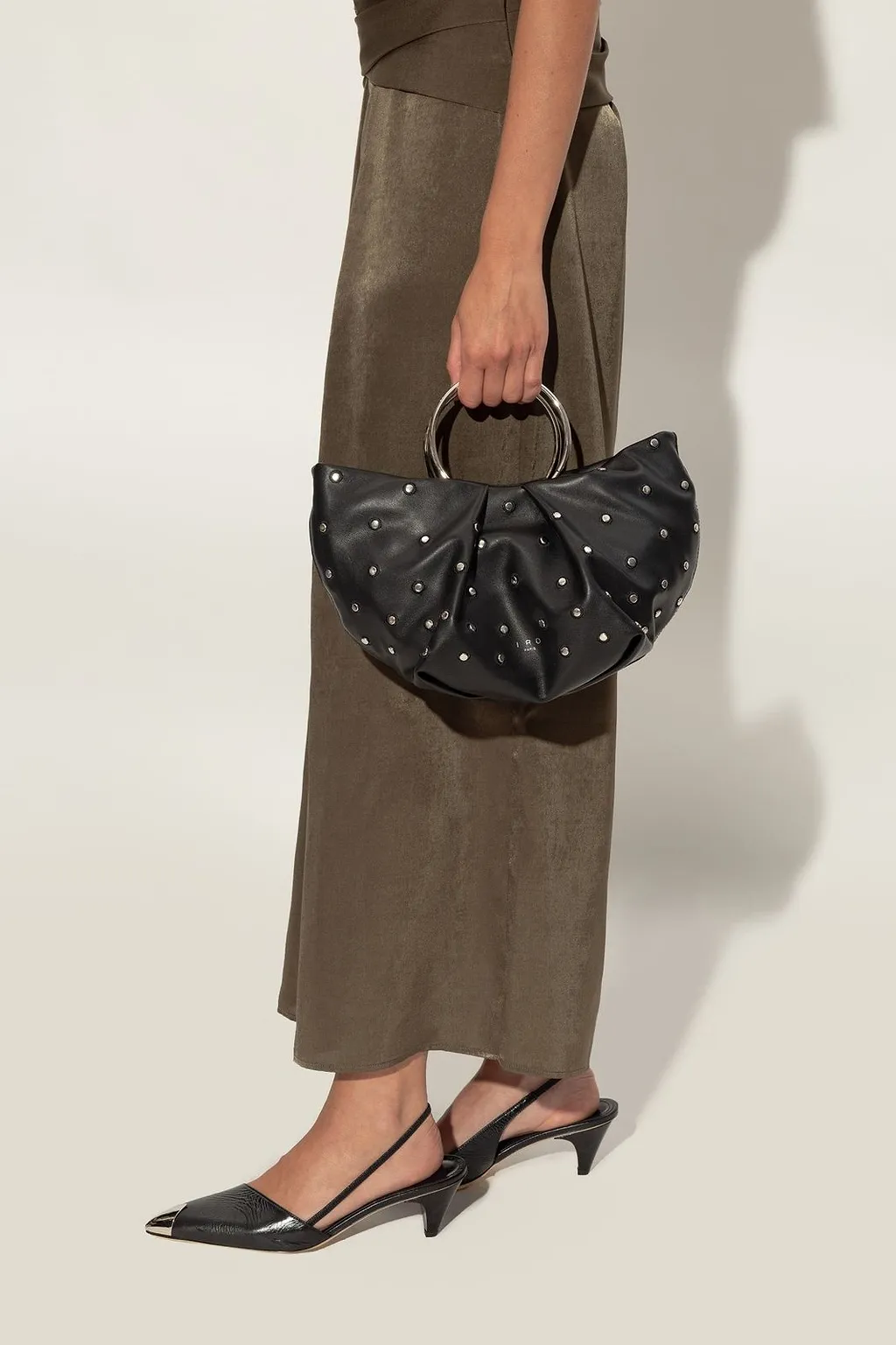 Iro Pleated Studded Tote Bag