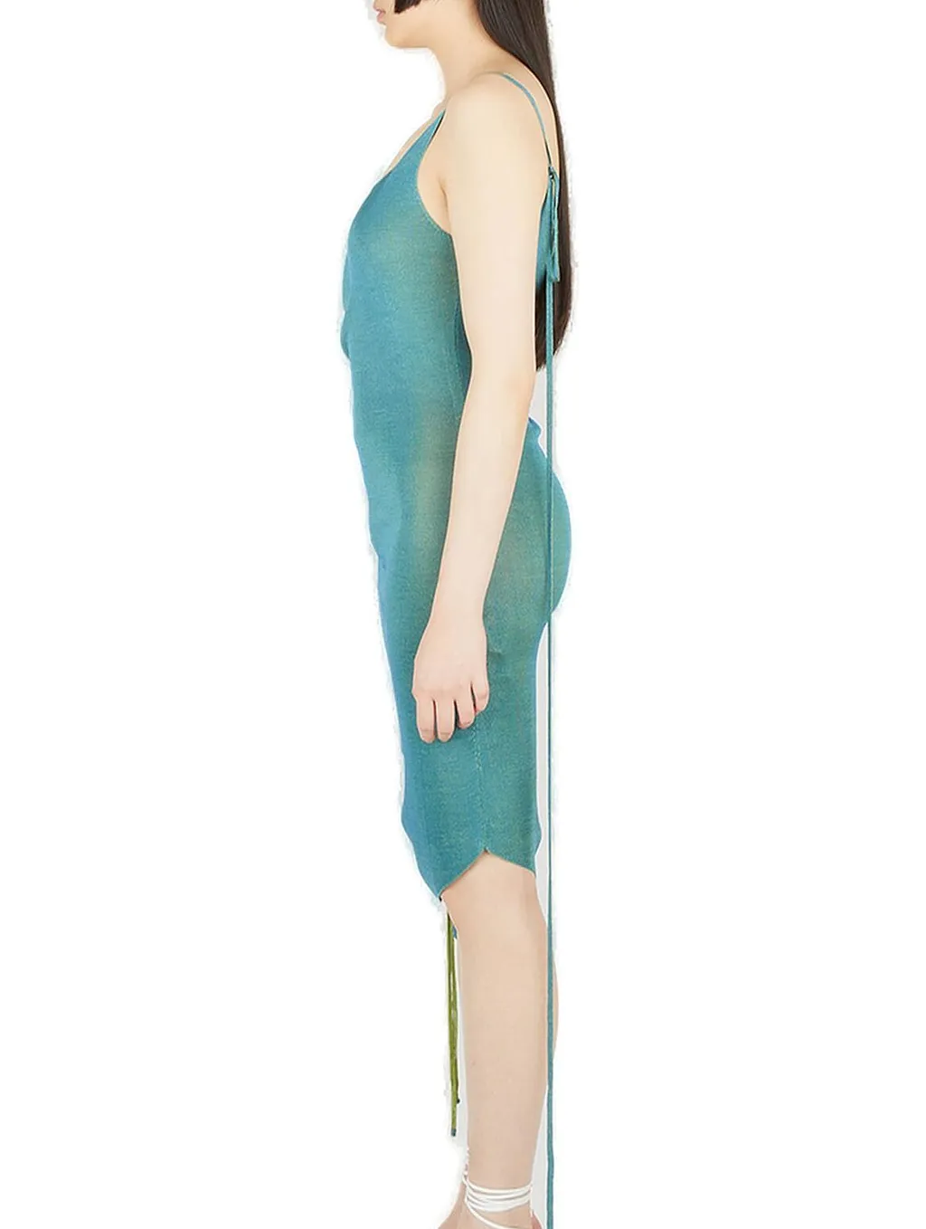 Fine-Knit Asymmetric Dress