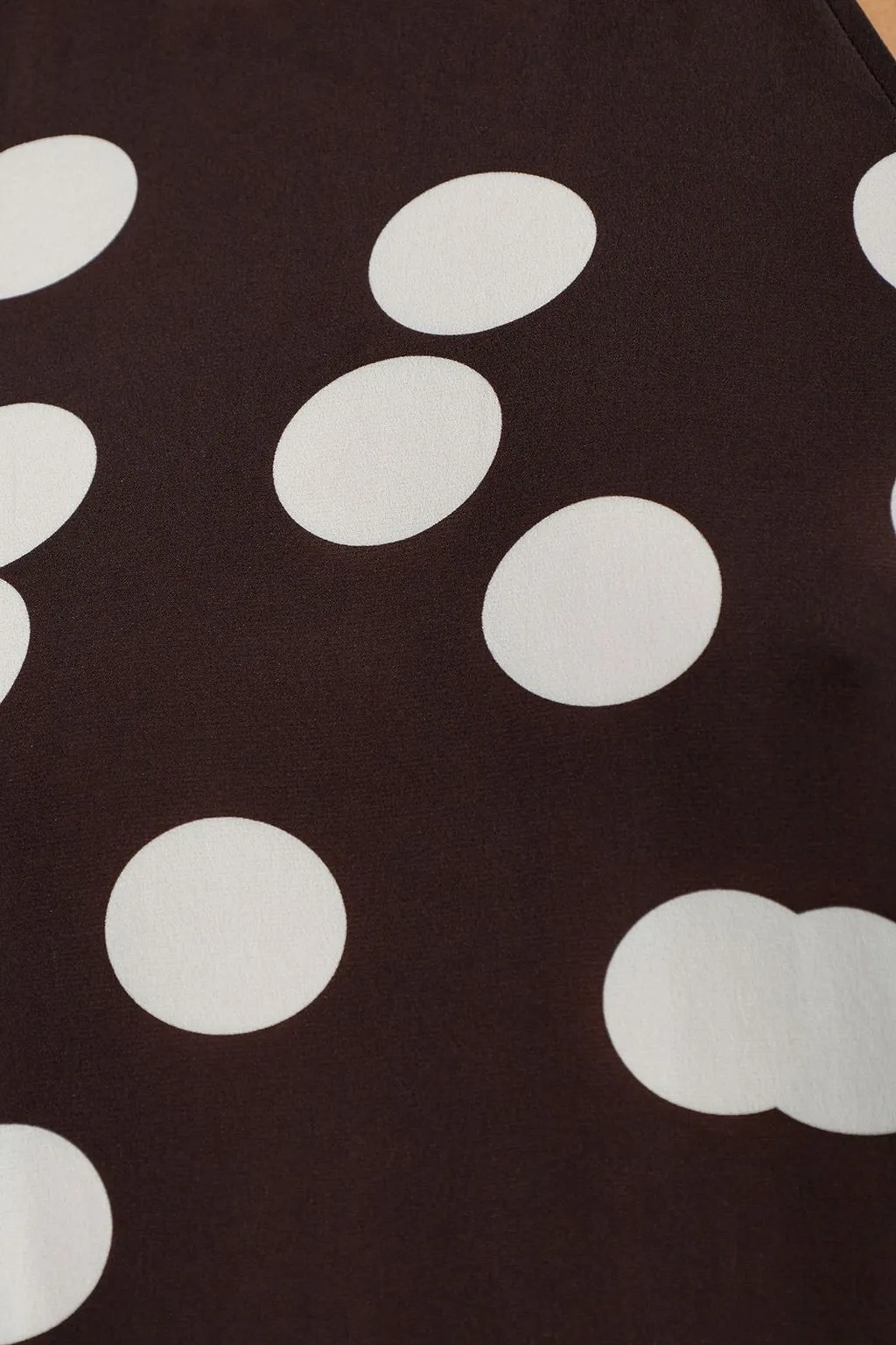 Dreah Polka-Dot Halterneck Top