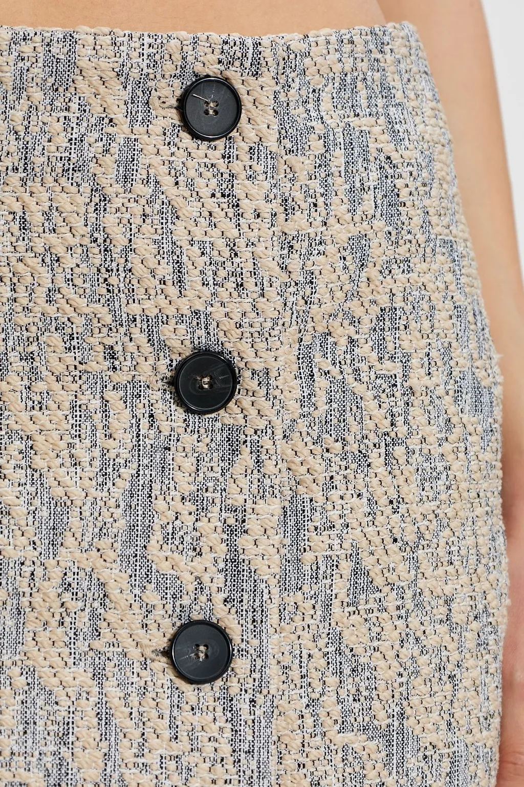 Elixio Button-Front Mini Skirt