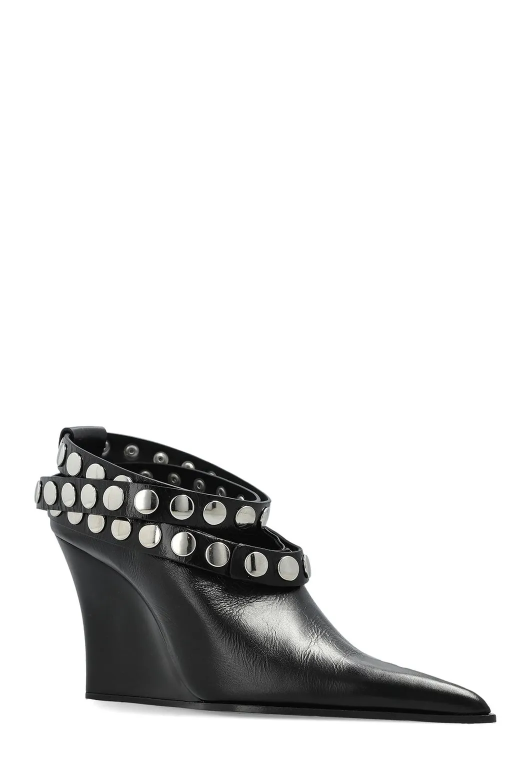 Fauve Studded Wedge Pumps