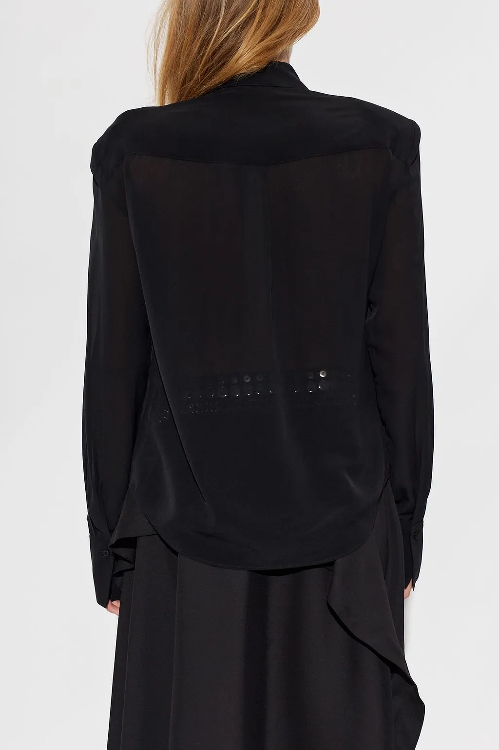 Foxie Sheer Button-Up Shirt