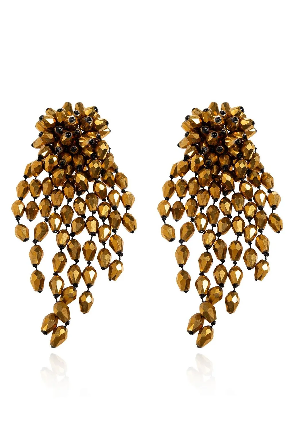 Hanabi Beaded And Fringed Earrings