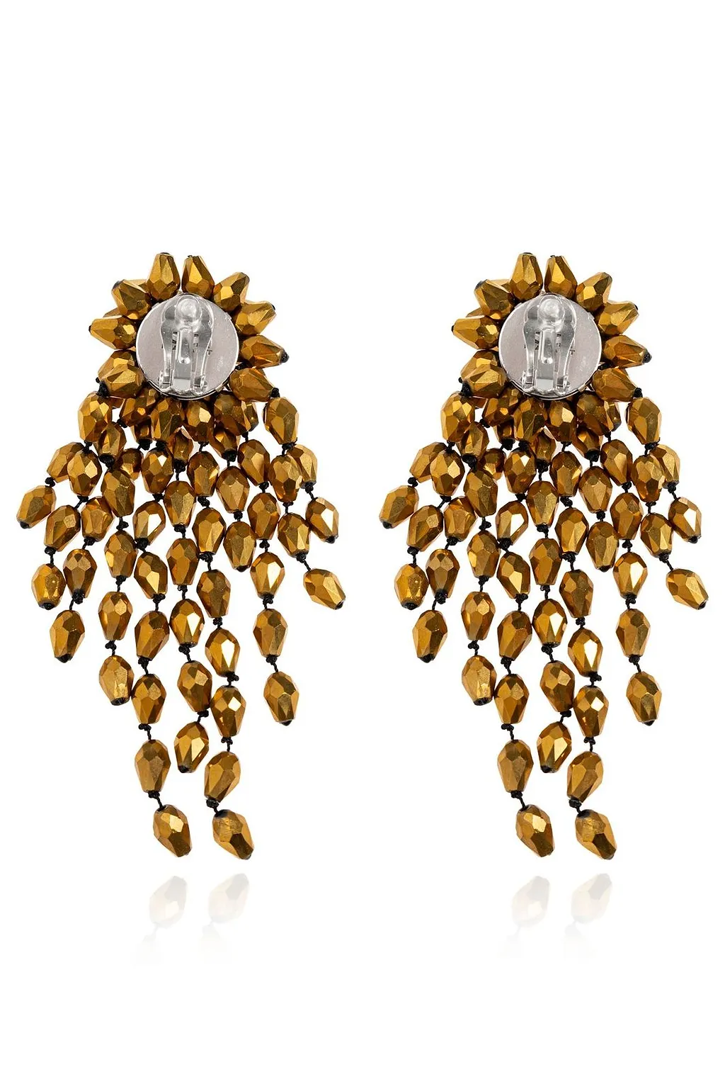 Hanabi Beaded And Fringed Earrings