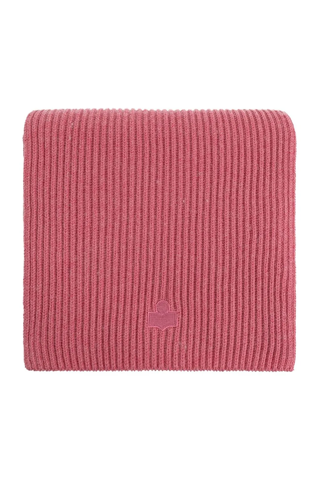 Isabel Marant Logo Embroidered Ribbed Scarf