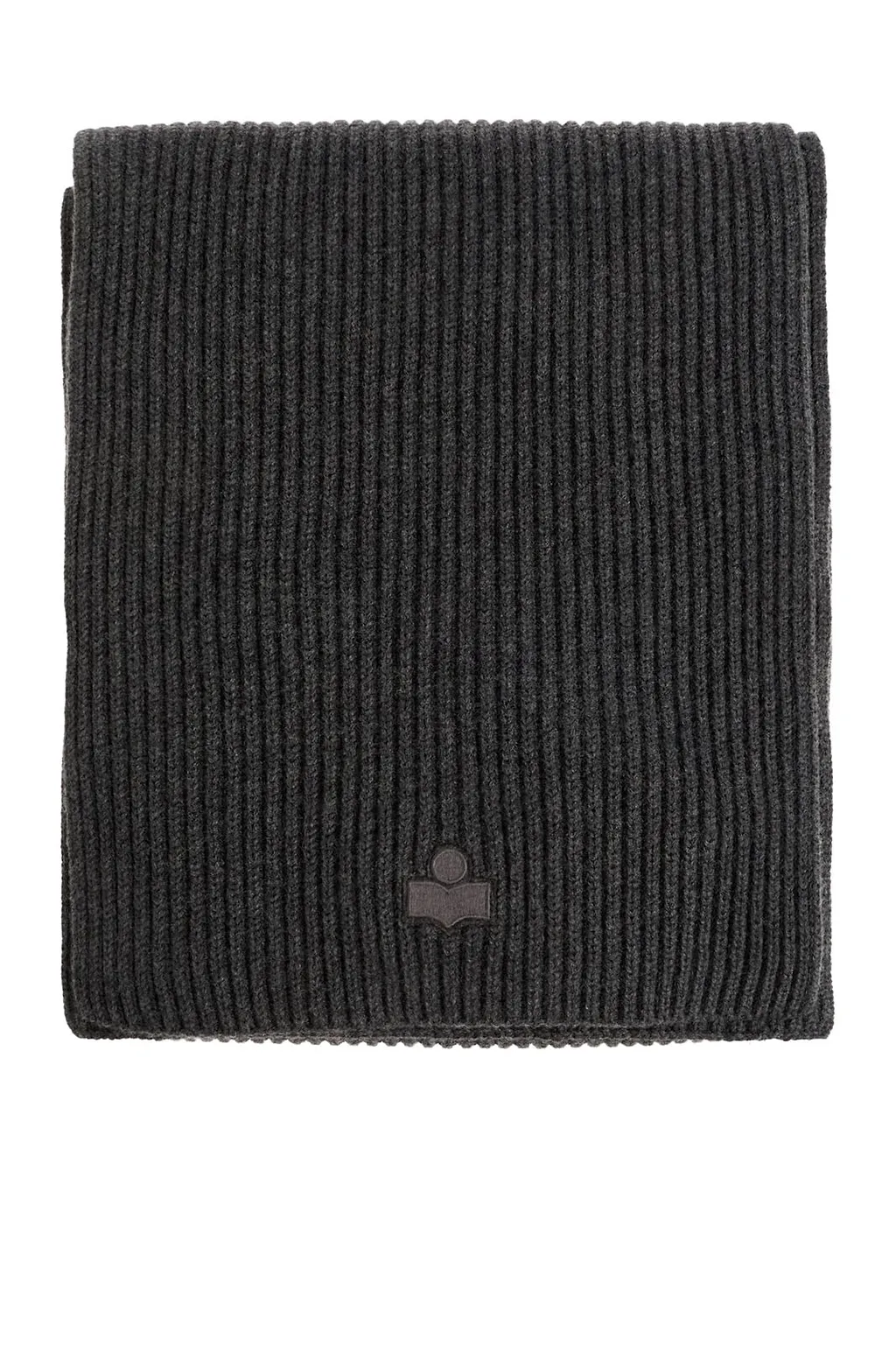 Isabel Marant Logo Embroidered Ribbed Scarf