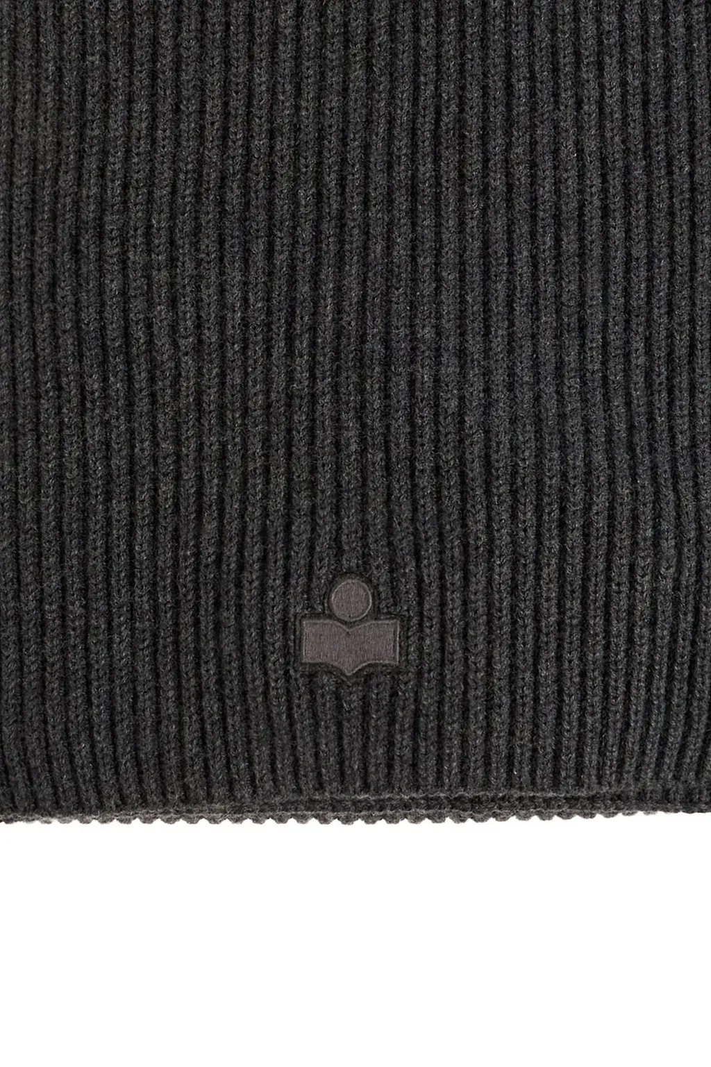 Isabel Marant Logo Embroidered Ribbed Scarf