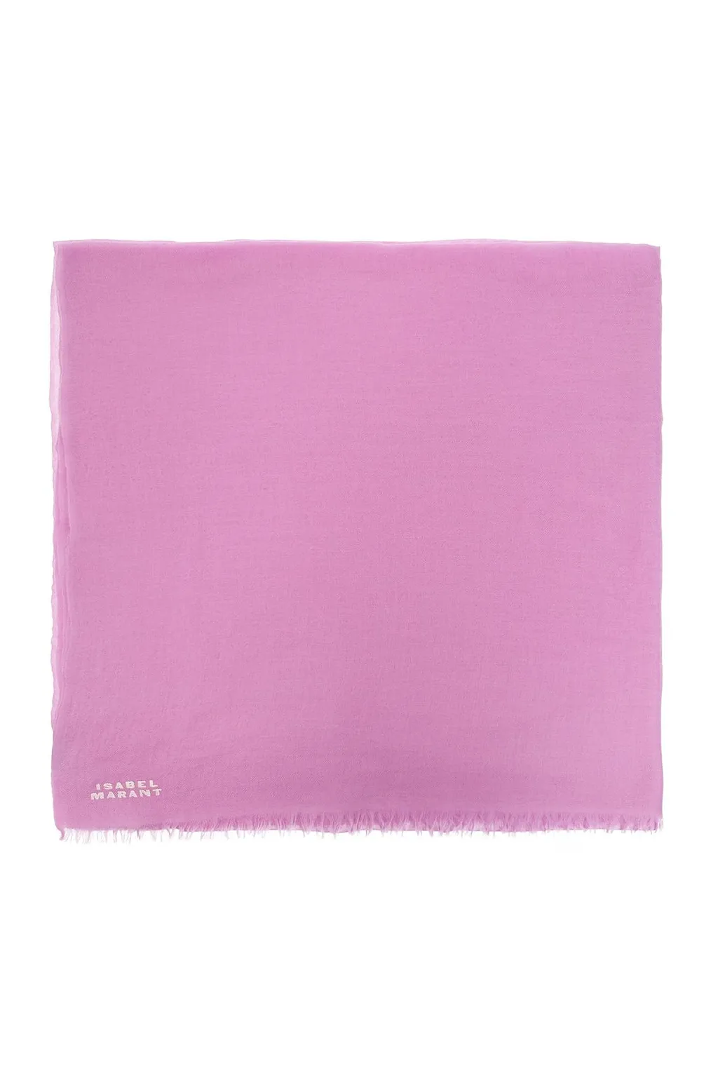 Isabel Marant Logo Printed Fringed Scarf