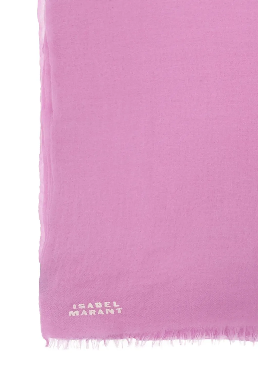 Isabel Marant Logo Printed Fringed Scarf