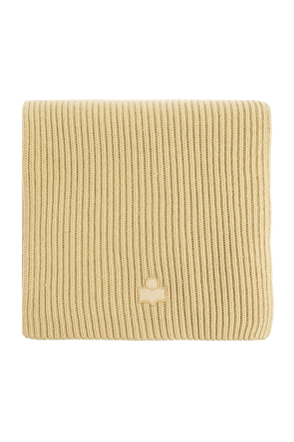 Isabel Marant Logo Embroidered Ribbed Scarf