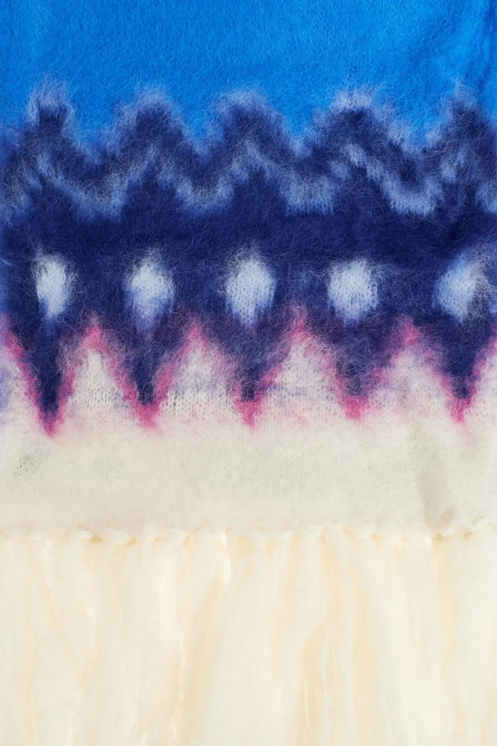 Pattern Detailed Fringed Scarf