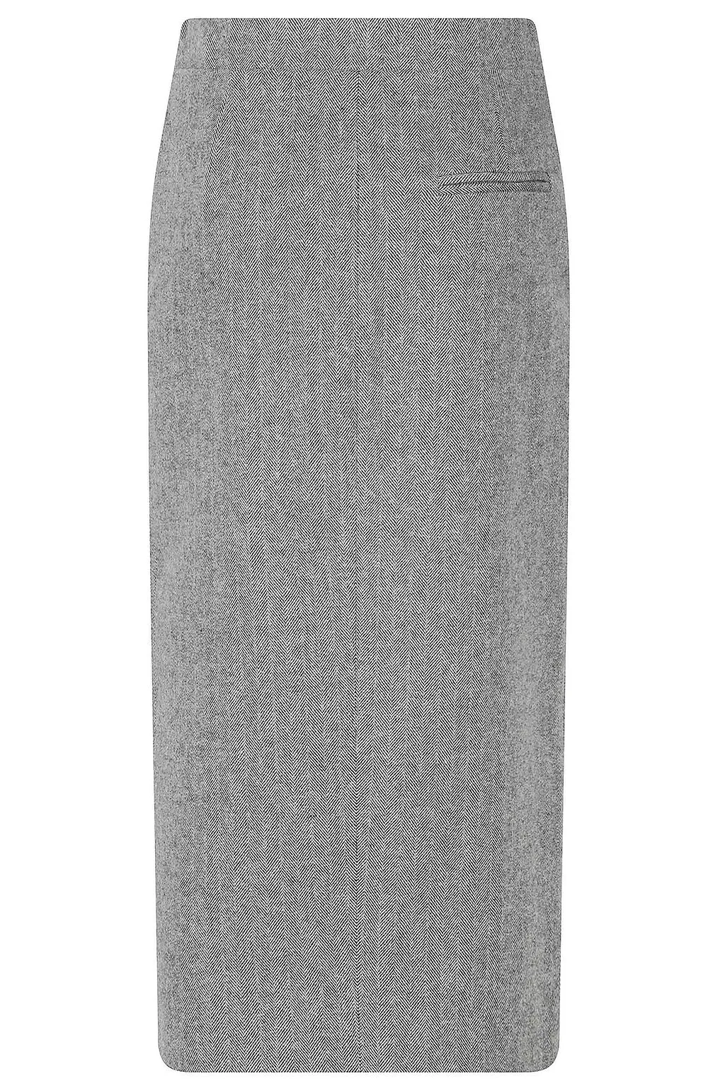 Isabelle Blanche Back-Slit Maxi Skirt