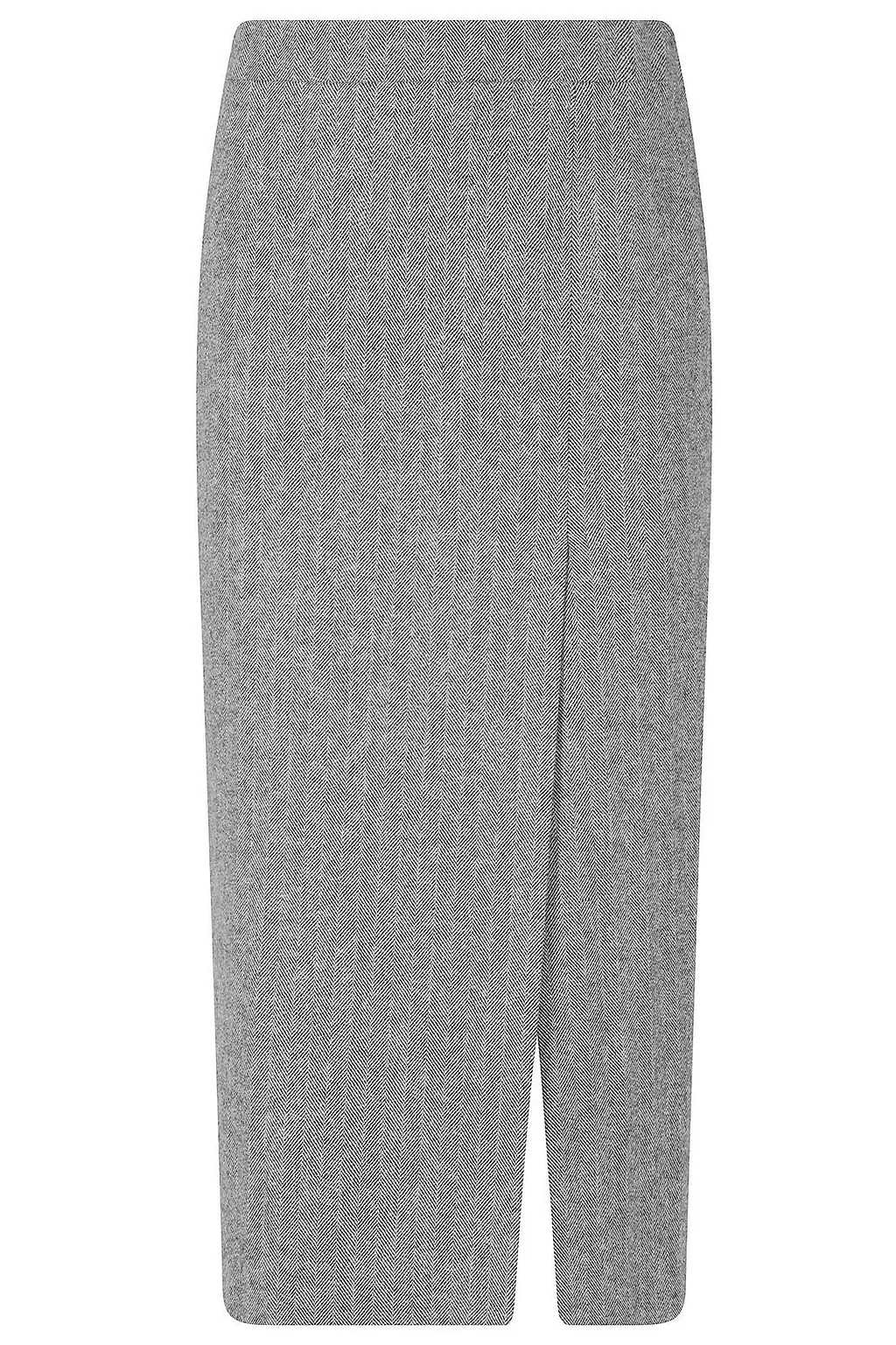 Isabelle Blanche Back-Slit Maxi Skirt