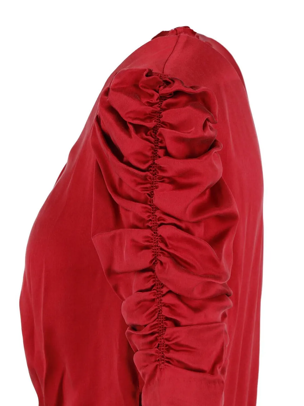 Isabel Marant Ruched Gathered Satin Dress