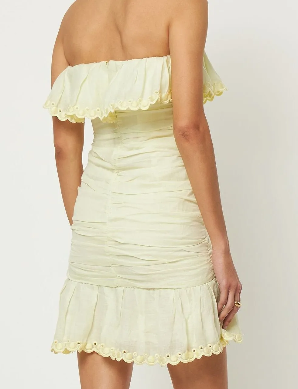 Isabel Marant Ruffled Off-Shoulder Mini Dress