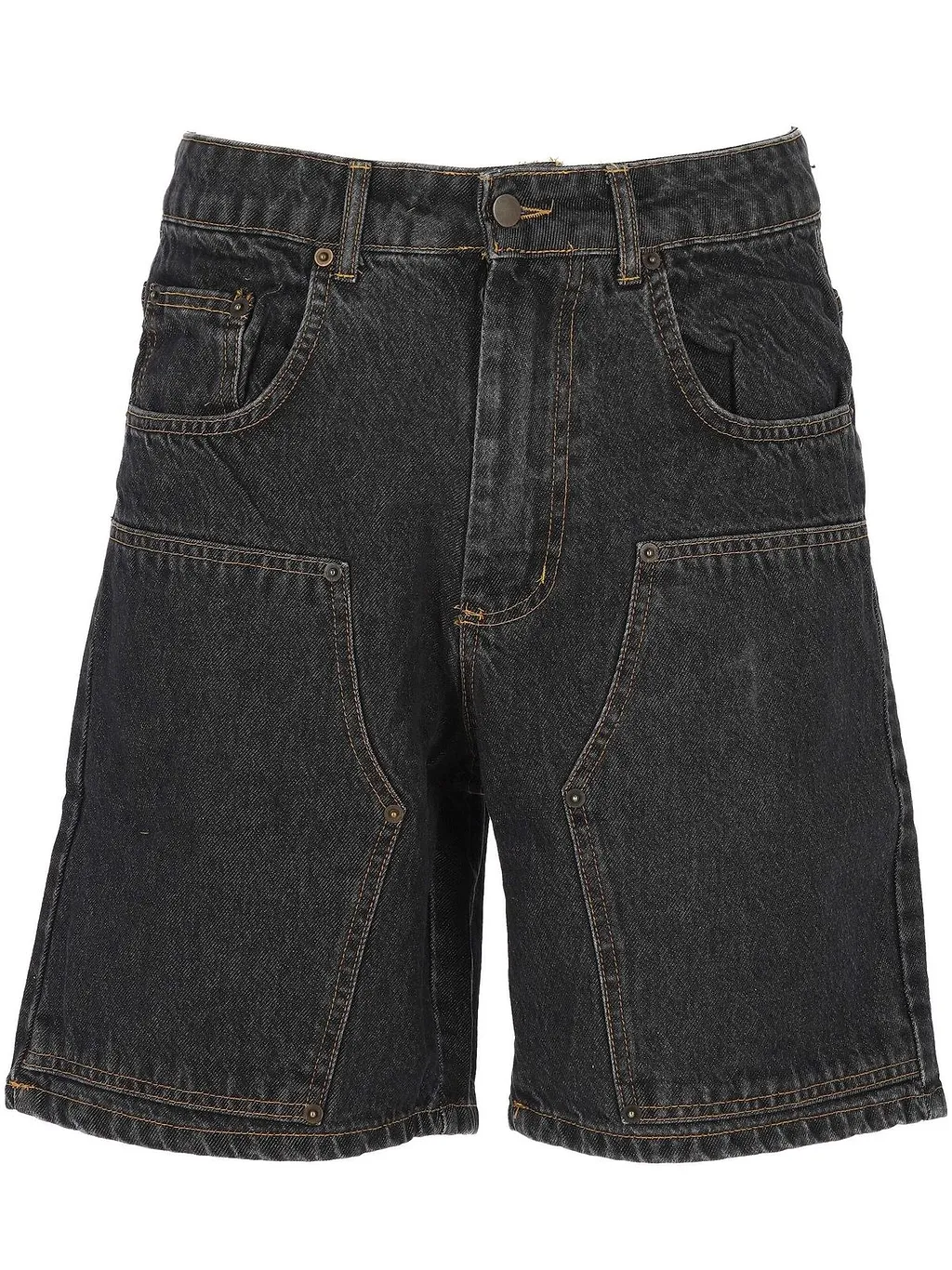 Jaws Button Detailed Denim Shorts