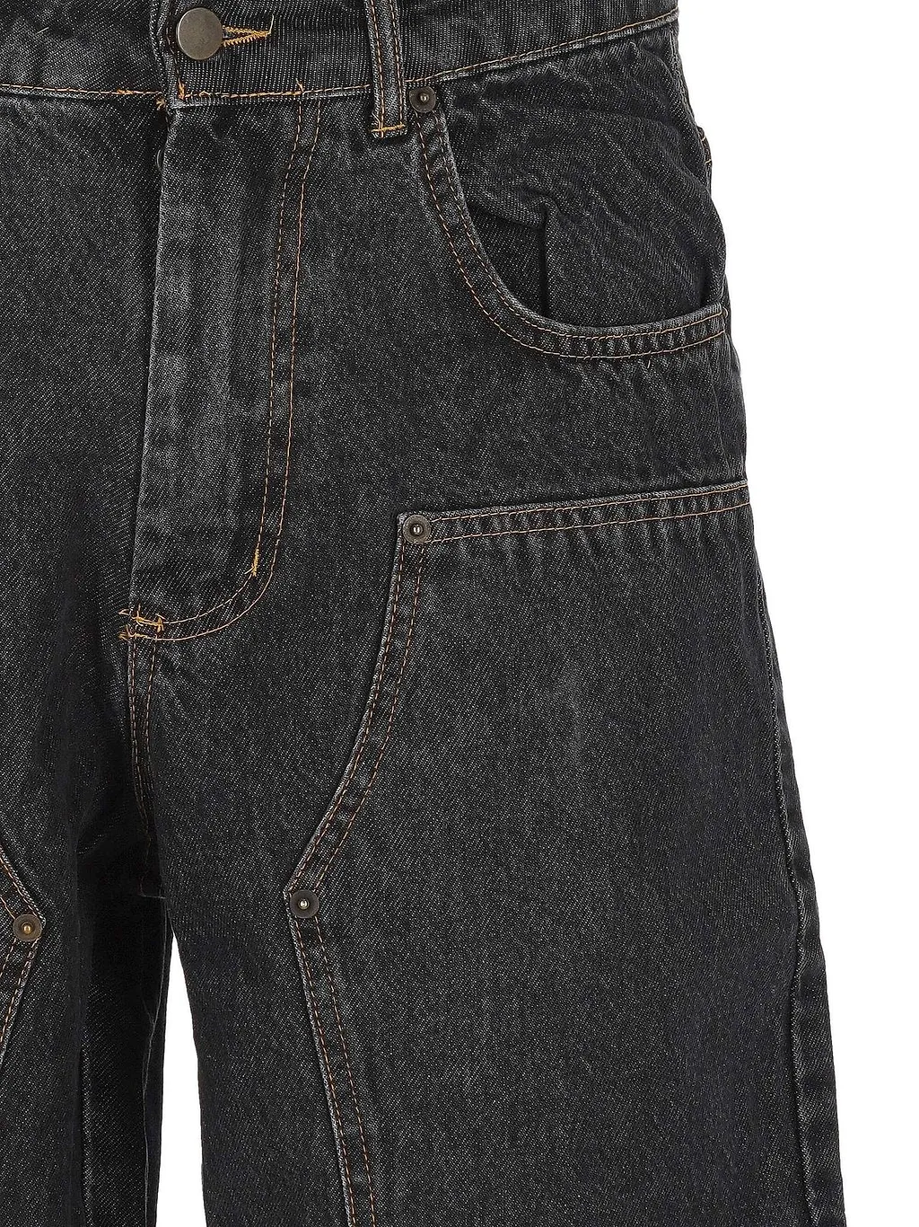 Jaws Button Detailed Denim Shorts
