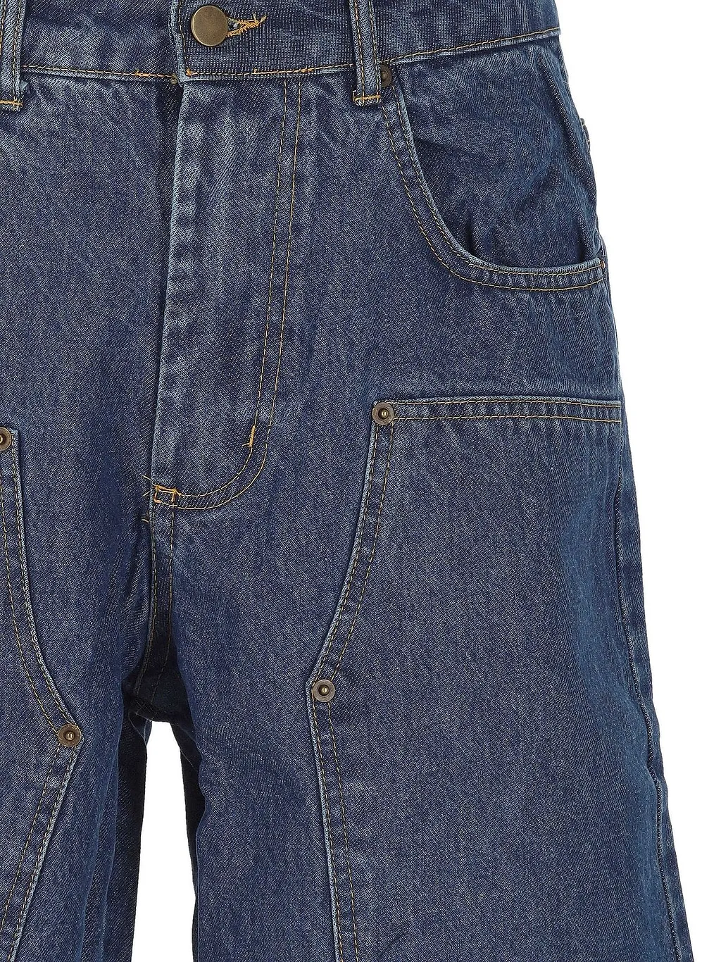 Jaws Button Detailed Denim Shorts