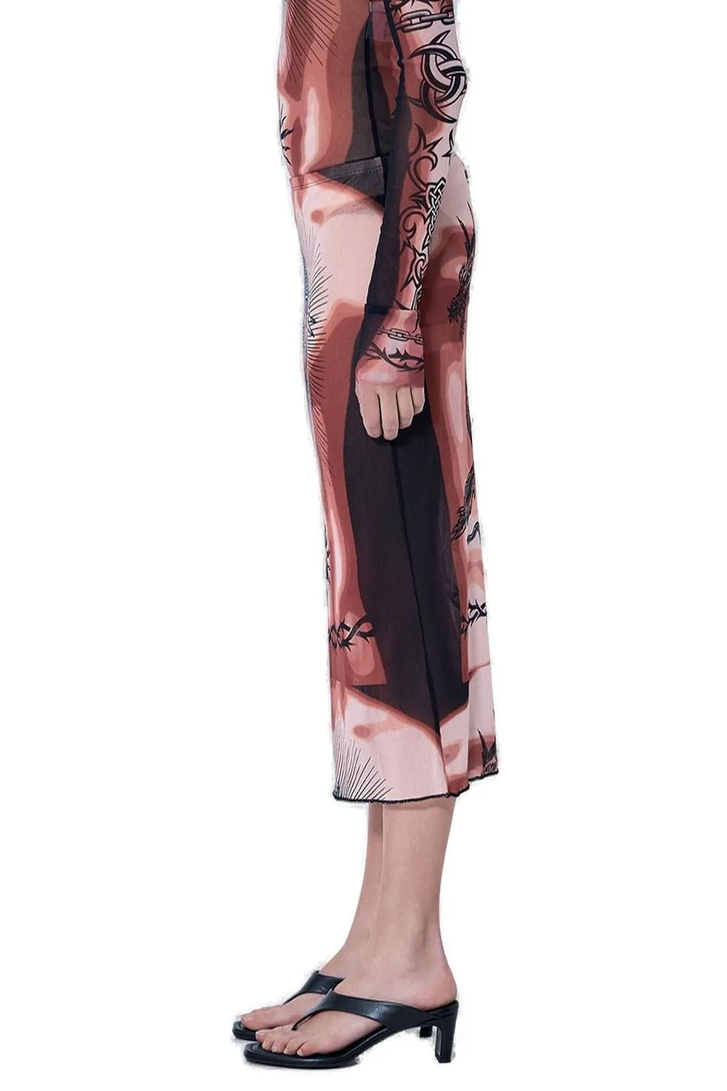 Jean Paul Gaultier Printed Long Skirt