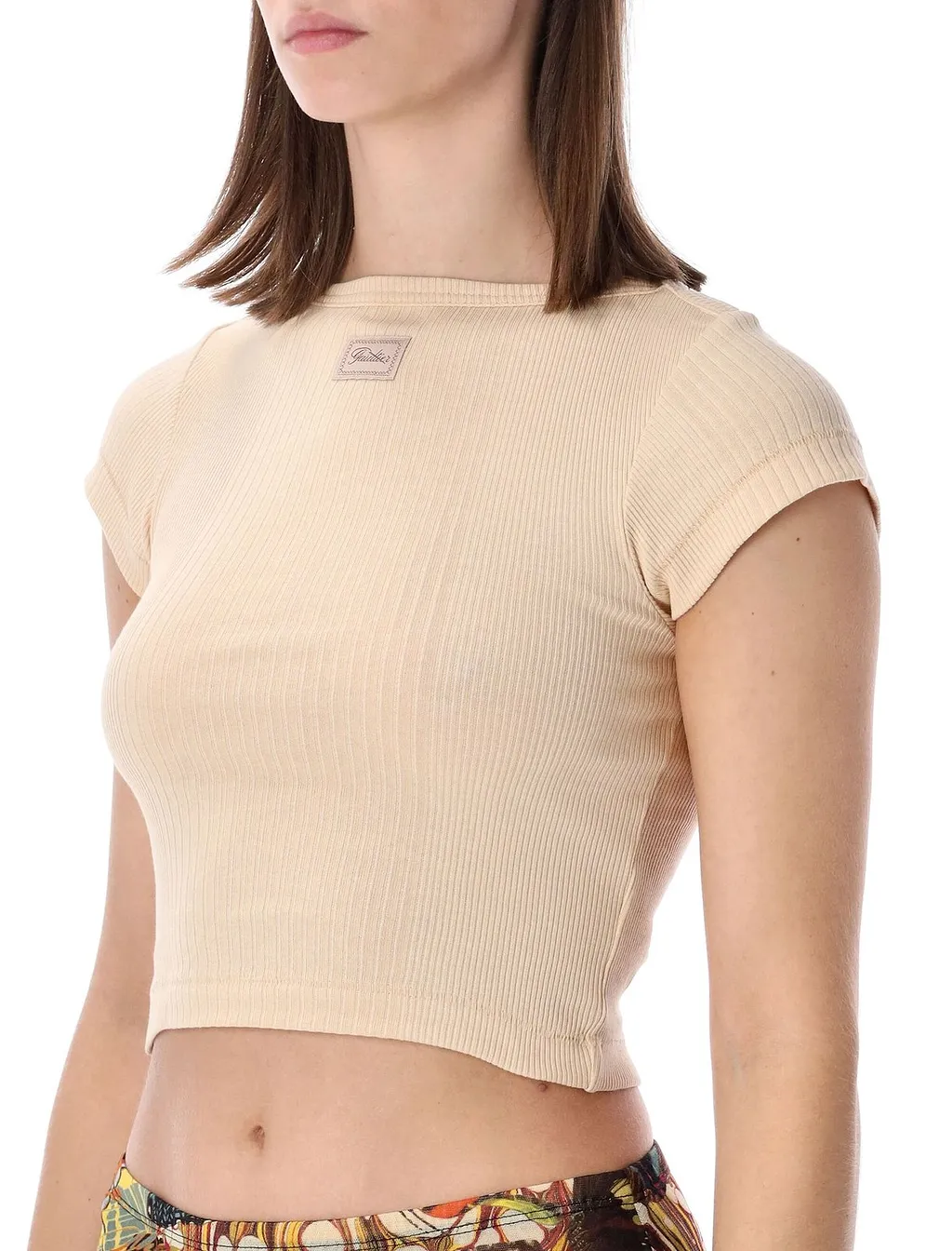 Jean Paul Gaultier Ribbed Cropped Top