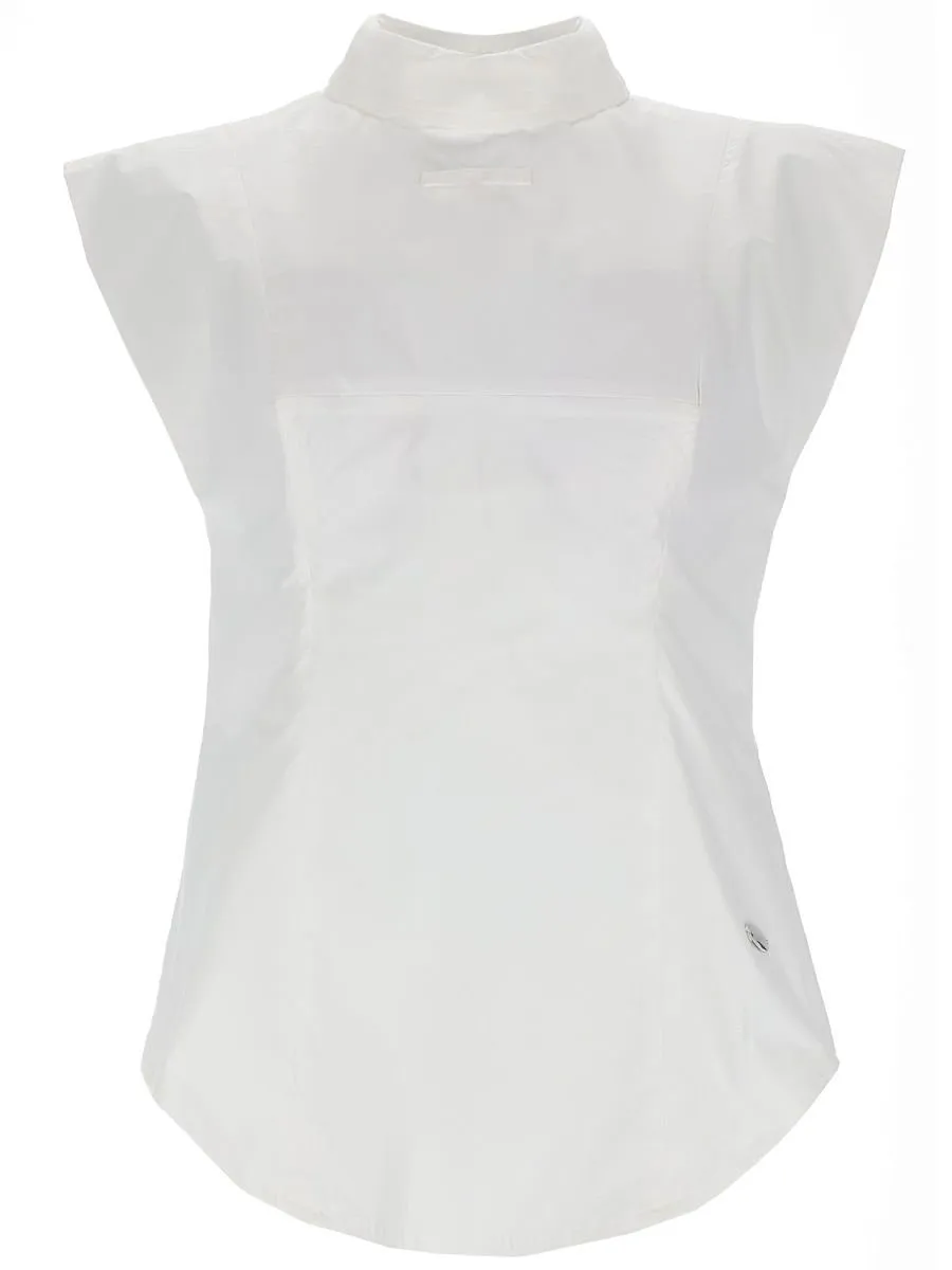 Jean Paul Gaultier Sleeveless Stand-Collar Top