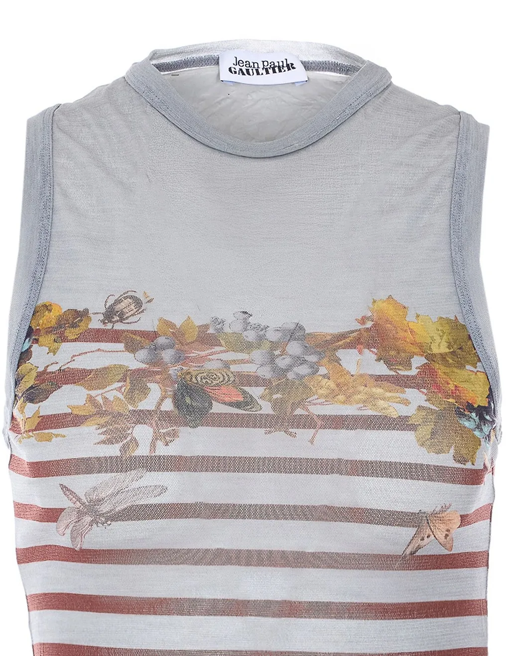 Jean Paul Gaultier Stripe Detailed Sleeveless Top