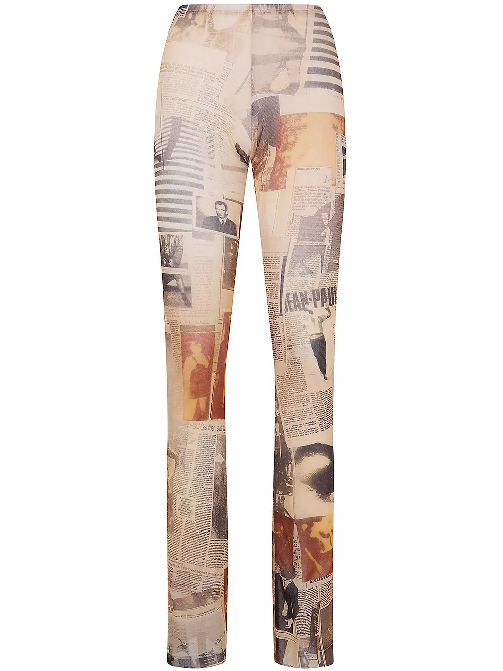 Jean Paul Gaultier Stretch Journal Print Pants