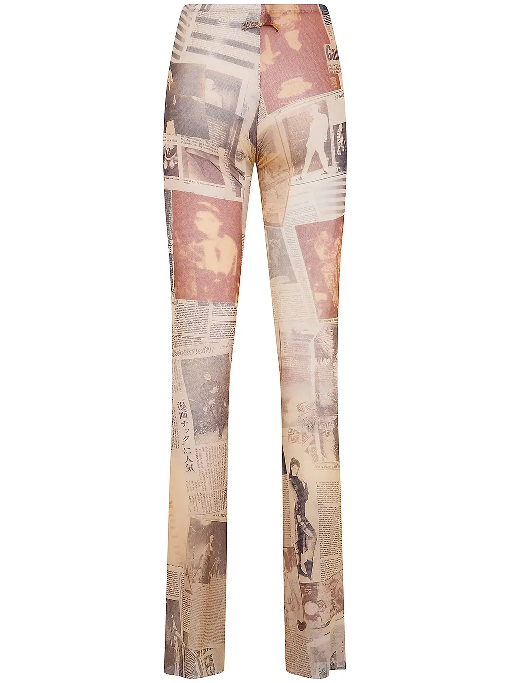 Jean Paul Gaultier Stretch Journal Print Pants