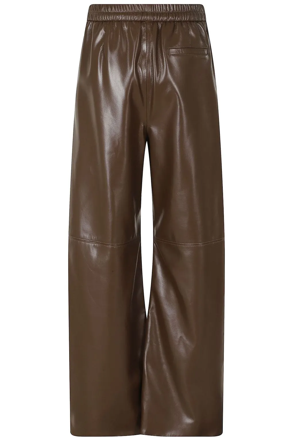 Faux Leather Wide-Leg Pants