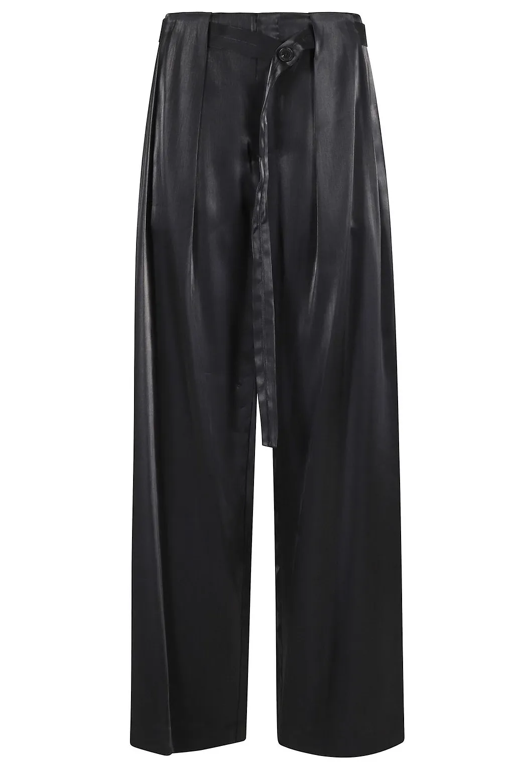 Isabelle Blanche Wide-Leg Belted Pants