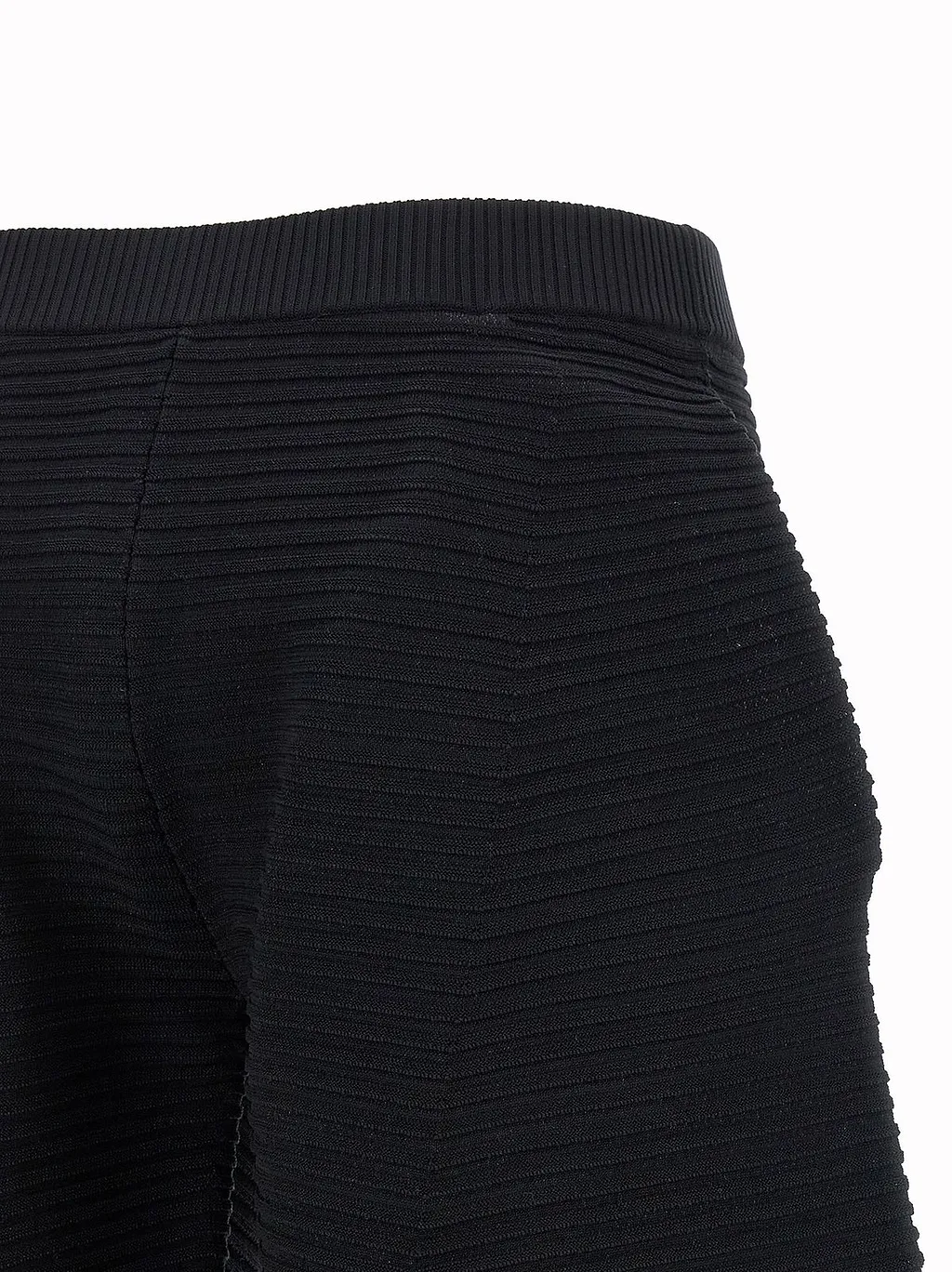 Corrugated Cropped Knitted Trousers