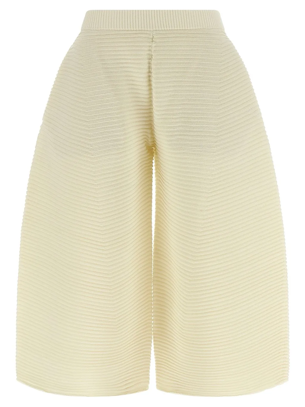 Issey Miyake Corrugated Cropped Knitted Trousers