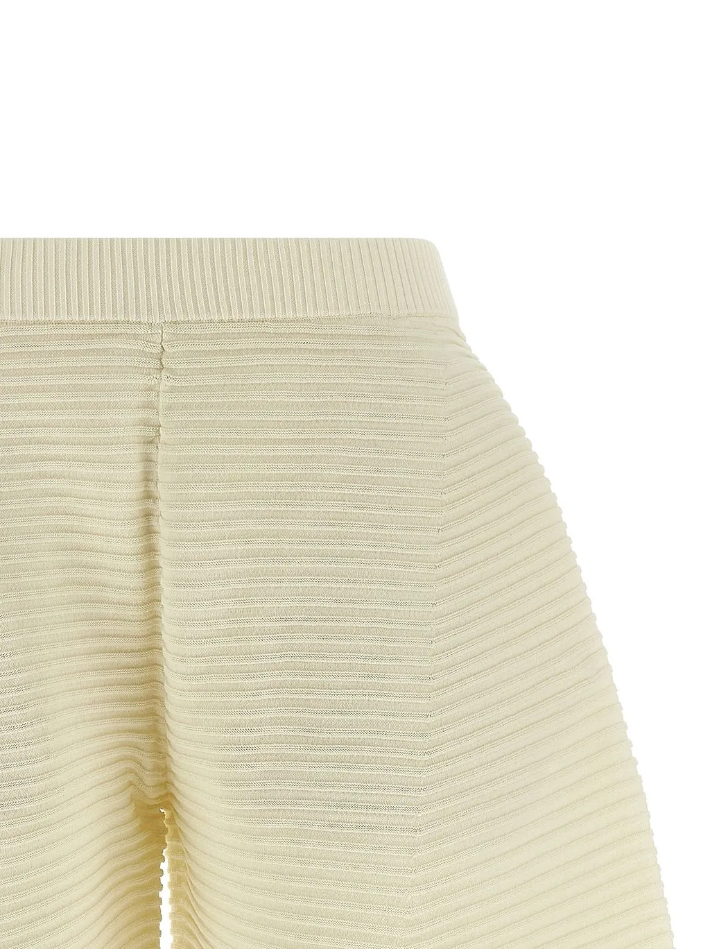 Issey Miyake Corrugated Cropped Knitted Trousers