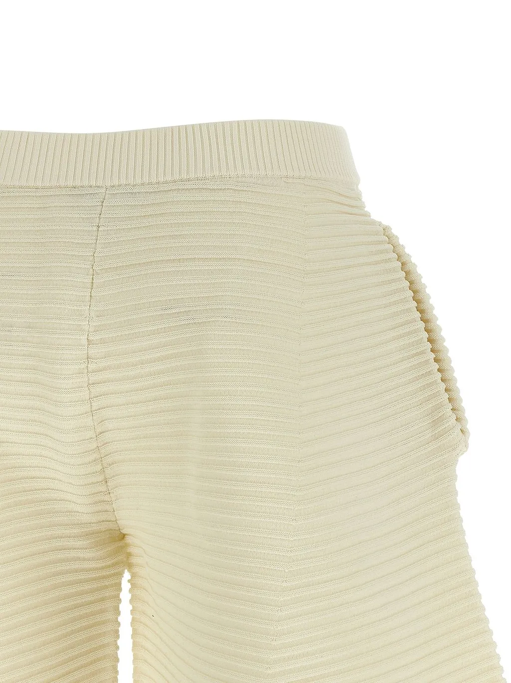 Issey Miyake Corrugated Cropped Knitted Trousers
