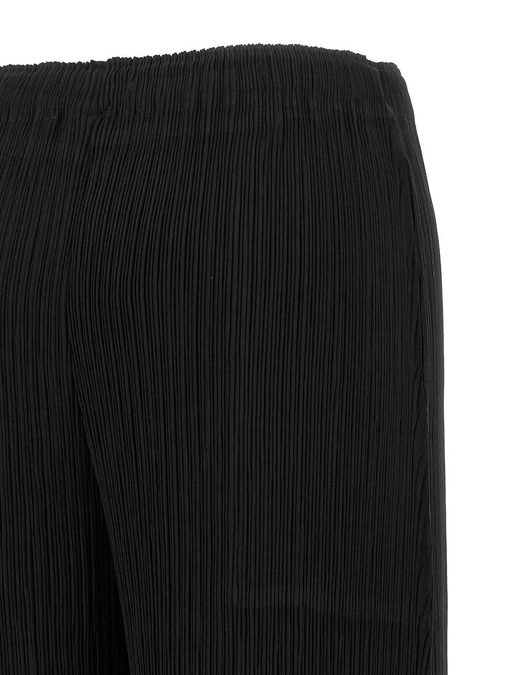 Hatching Pleated Cropped Pants
