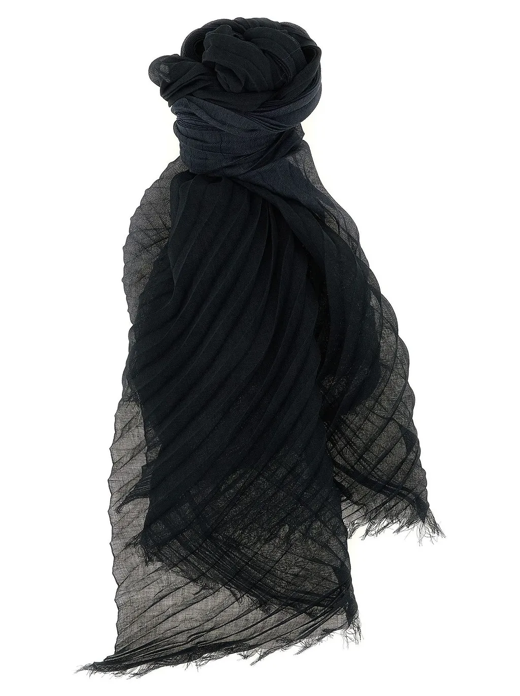Issey Miyake Gradation Pleated Fringed Scarf