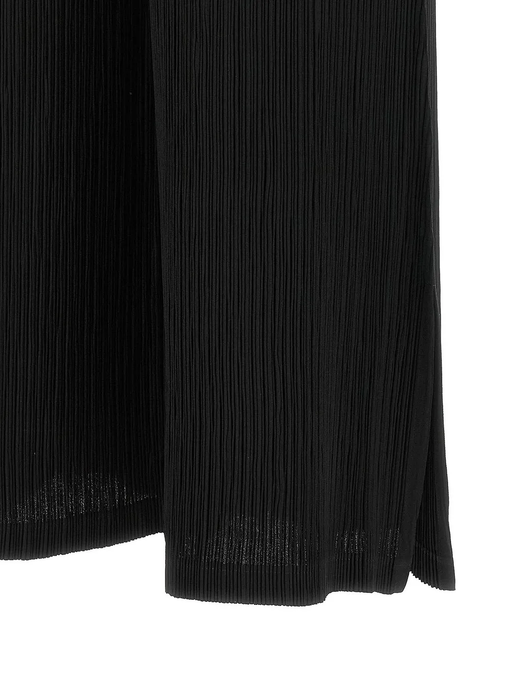 Hatching Pleated Cropped Pants