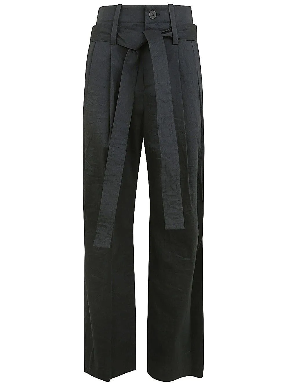 Issey Miyake High-Waist Belted Trousers