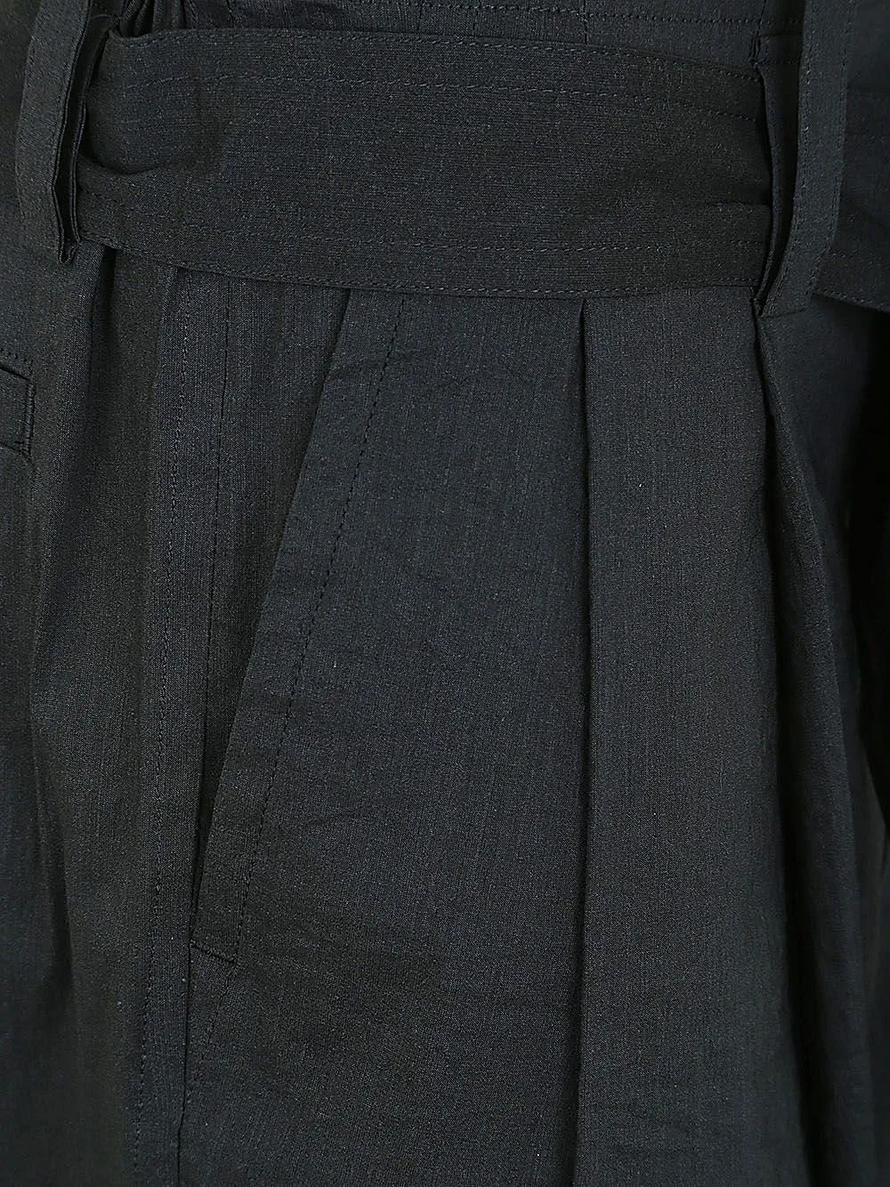 Issey Miyake High-Waist Belted Trousers